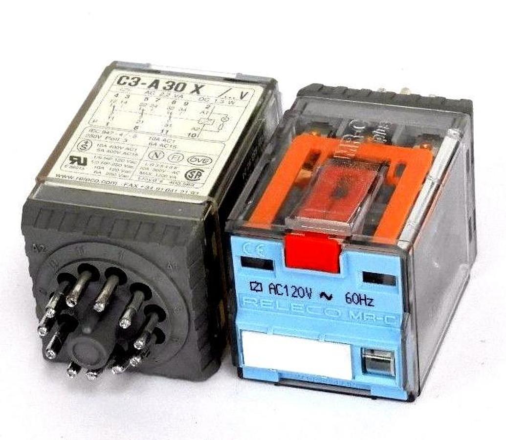 Used LOT OF 2 RELECO / TURCK C3-A 30 X RELAYS AC120V, C3A30X