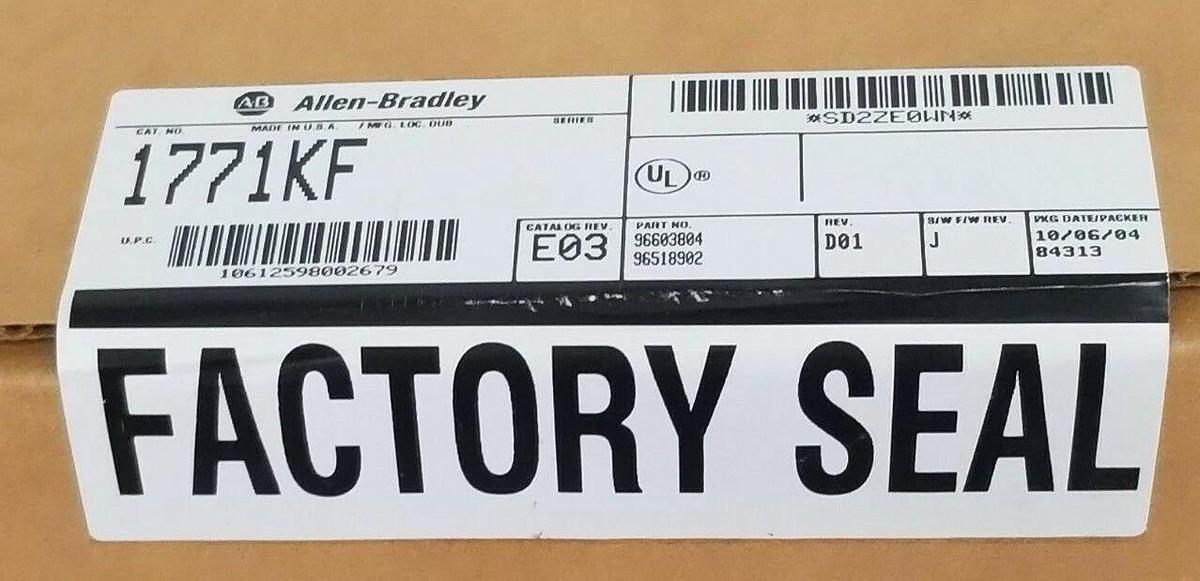 Used SEALED ALLEN BRADLEY 1771-KF DATA HWY RS-232C INTERFACE MODULE CAT. REV. E03