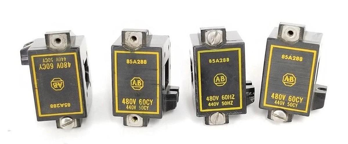 Used LOT OF 4 ALLEN BRADLEY 85A288 OPERATING COILS 480V 60HZ, 440V 50HZ