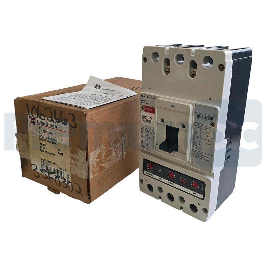 Eaton Cutler-Hammer KDB3225W Series C MCC Circuit Breaker 3P 225A 600V w/ Trip