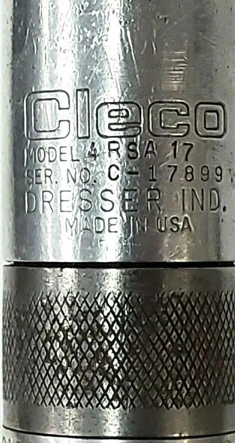 Used CLECO DRESSER 4RSA-17 PNEUMATIC SCREWDRIVER 4RSA17
