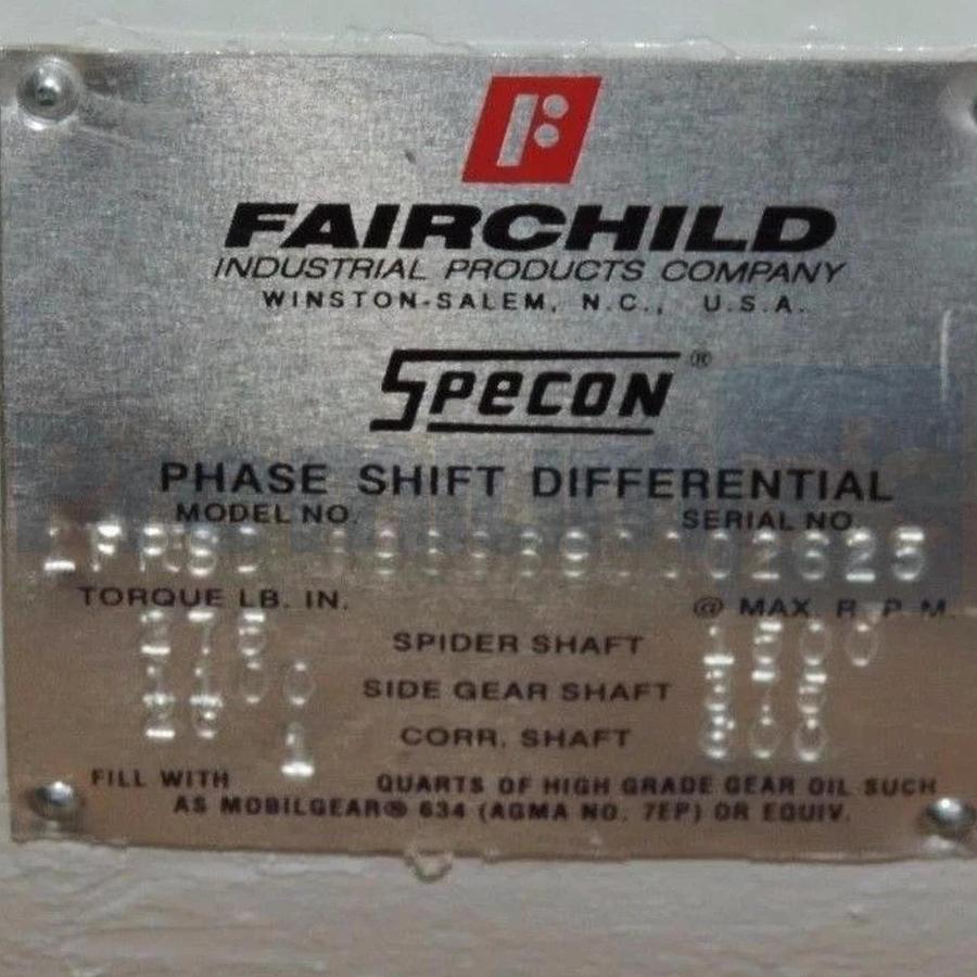 Fairchild 1FPSD Specon 4:1 FPSD Phase Shift Differential PSD Transmission 6.5HP