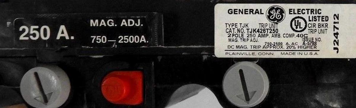 NEW GENERAL ELECTRIC TJK426T250 CIRCUIT BREAKER TRIP UNIT