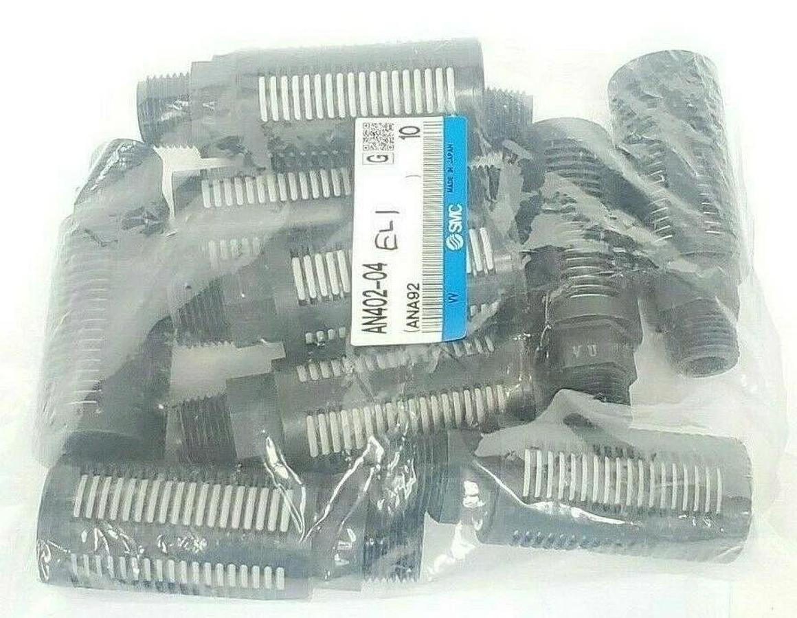 Used BAG OF 10 NEW SMC AN402-04 AN SILENCER AN 1/2INCH STANDARD (PT) MUFFLERS