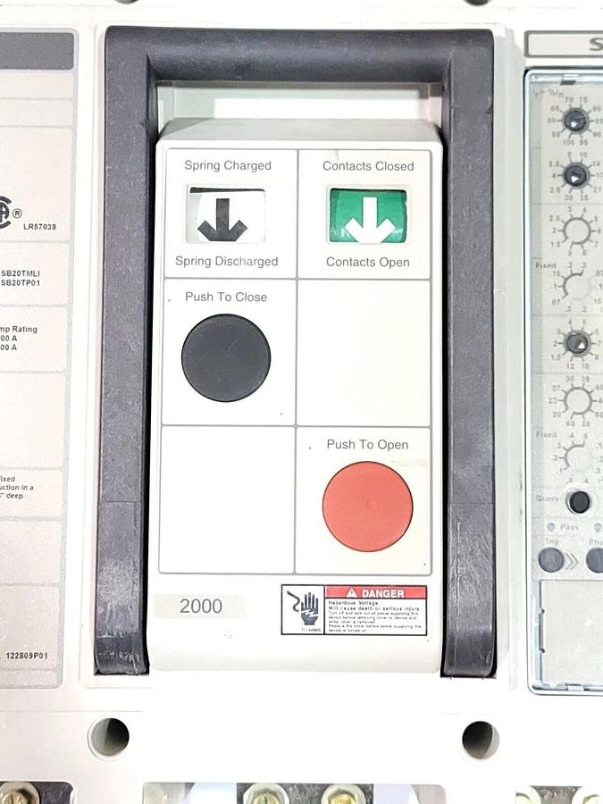 SIEMENS SBS2020DV / SBS2020 DRAWOUT BREAKER SBS 2000 W/2000A TRIP UNIT
