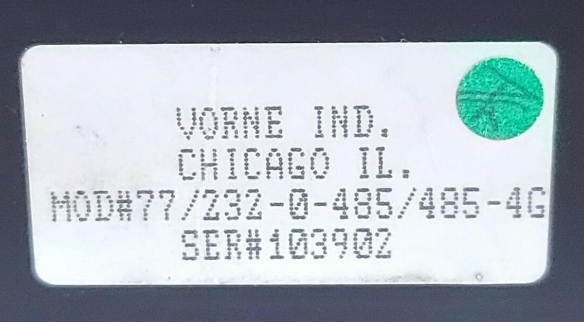 Used VORNE 77/232-0-485/485-4G DIGITAL DISPLAY COUNTER 4 DIGIT