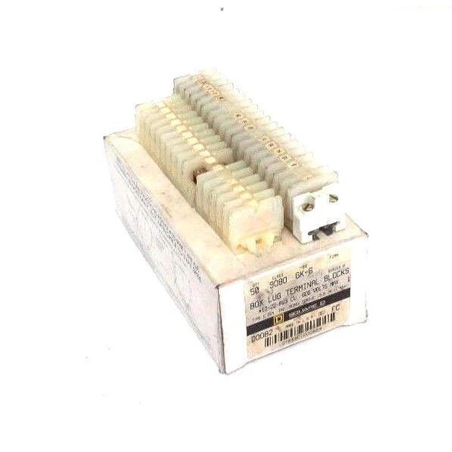 Used LOT OF 34 SQUARE D 9080-GK6 BOX LUG TERMINAL BLOCKS RAIL MOUNT 2 POS