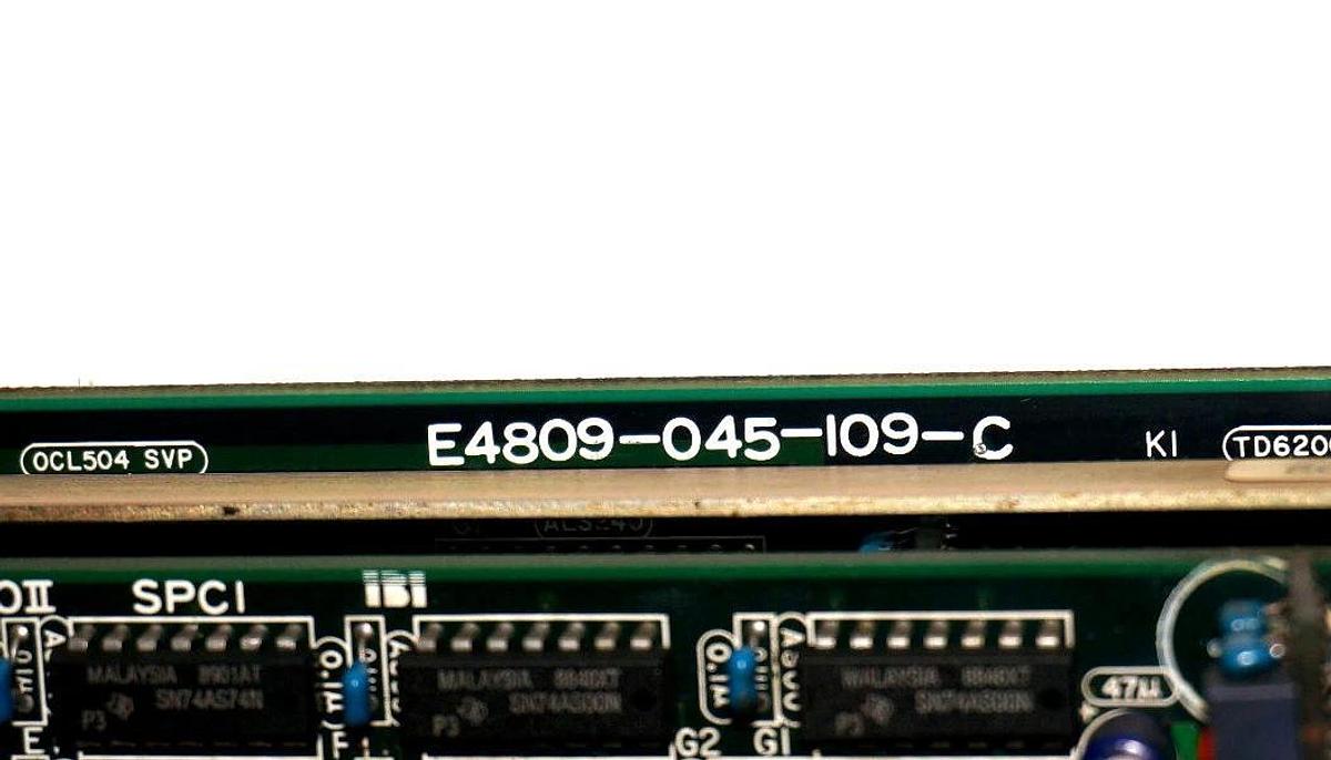 Used OKUMA E4809-045-109-C OPUS 5000-II SVP BOARD W/ 2 E4809-045-110-C SPC1 BOARDS