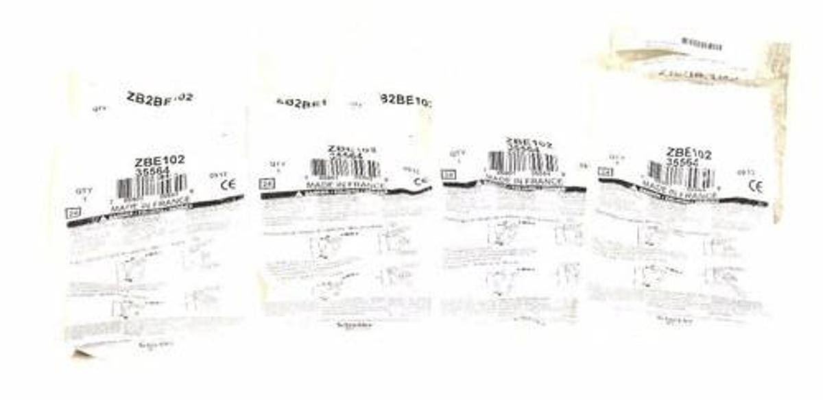 LOT OF 9 NEW TELEMECANIQUE ZB2BE102 CONTACT BLOCK 10AMPS, 600V