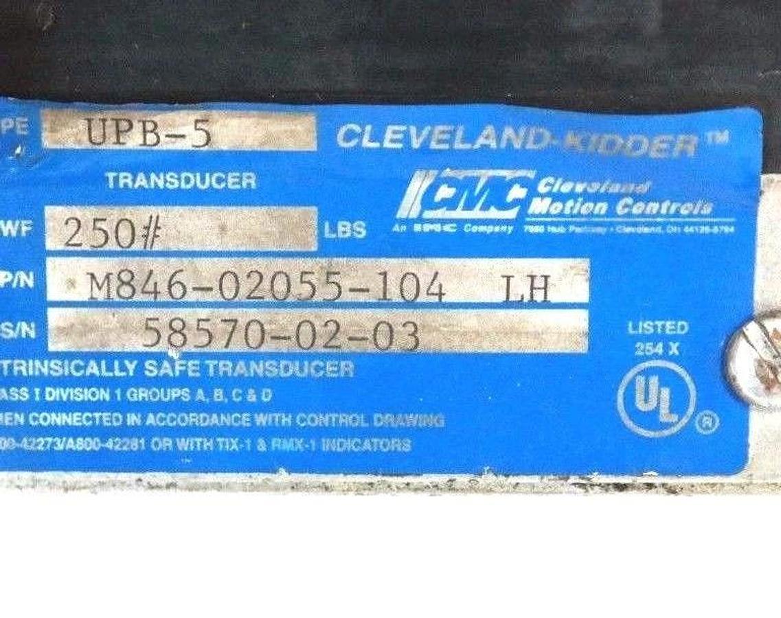 Used CLEVELAND-KIDDER M846-02055-104 LOAD CELL UPB-5 M84602055104