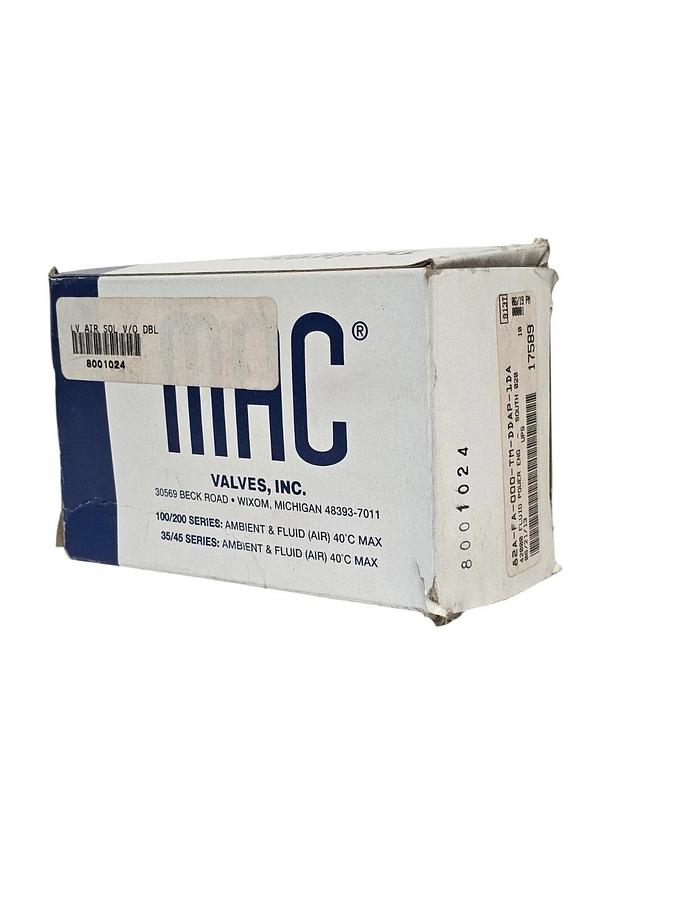 NIB MAC 82A-FA-000-TM-DDAP-1DA SOLENOID VALVE 82AFA000TMDDAP1DA