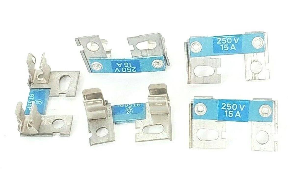 Used LOT OF 5 NEW GENERAL ELECTRIC 9T58P1 FUSE HOLDER ELEMENTS 15AMP 250V