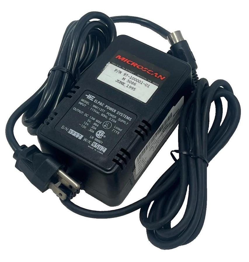 (3) Microscan 97-100001-01 Power Supply 115V WM113TT 5-in Din MS-3000 MS-5000