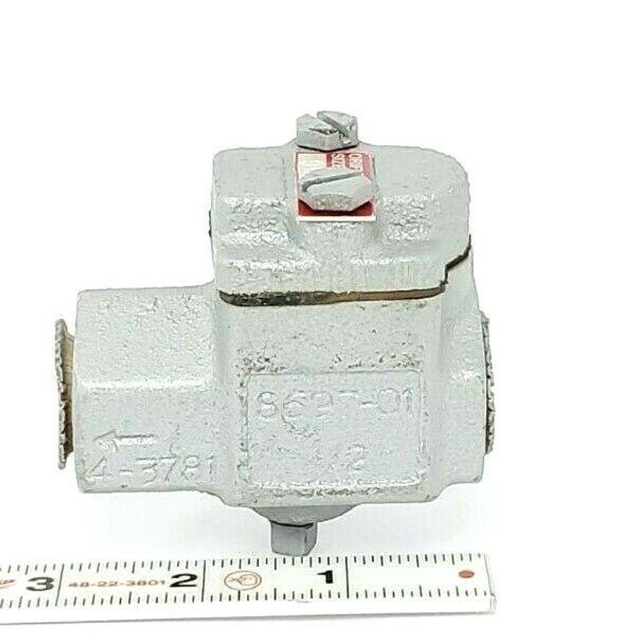 Used NEW FIVES NORTH AMERICAN COMBUSTION INC. 8697-01 1/2" GAS VALVE 4-3781