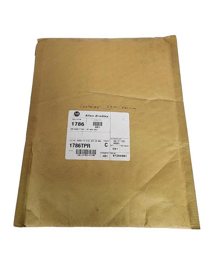 Used NEW SEALED ALLEN BRADLEY 1786TPR CN COAX T TAP / RT ANG BNC 1786-TPR SER. C