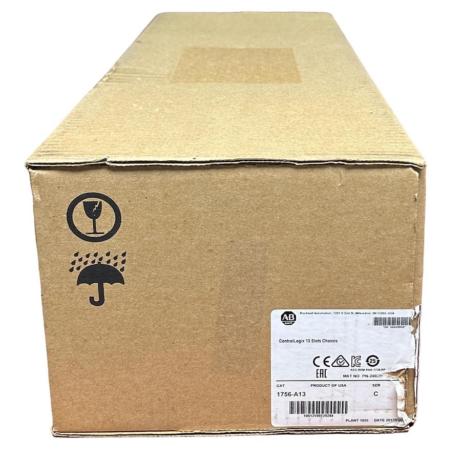 Used ALLEN BRADLEY 1756-A13 /C ControlLogix 13-SLOT PLC MODULE CHASSIS 1756A13 NSMP
