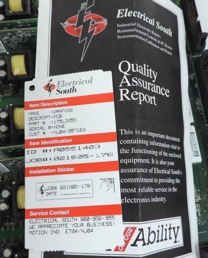 Used DANFOSS 175L3255 PRINTED INTERFACE CIRCUIT BOARD *PROFESSIONALLY REPAIRED*