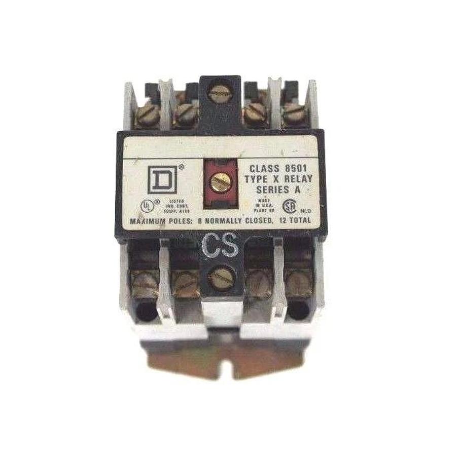 Used SQUARE D 8501-X0-20 TYPE X CONTROL RELAY SER A 8501XO40 8501X040