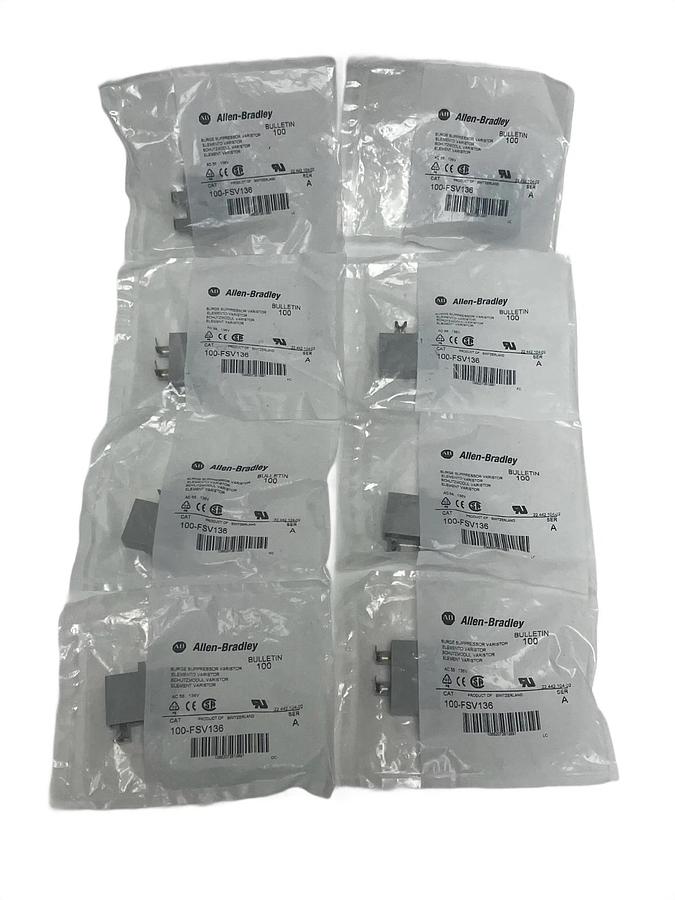 Used Lot of 8 Allen Bradley 100-FSV136 Ser A Surge Suppressors - NSFS