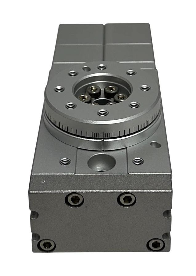 Used SMC MSZB30A 30mm MSQ 3-POSITION ROTARY ACTUATOR W/ TABLE MB SERIES BASIC NSMP