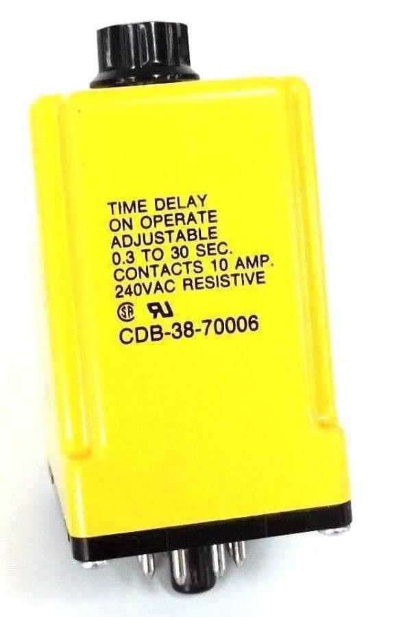 Used POTTER & BRUMFIELD CDB-38-70006 TIME DELAY RELAY CDB3870006