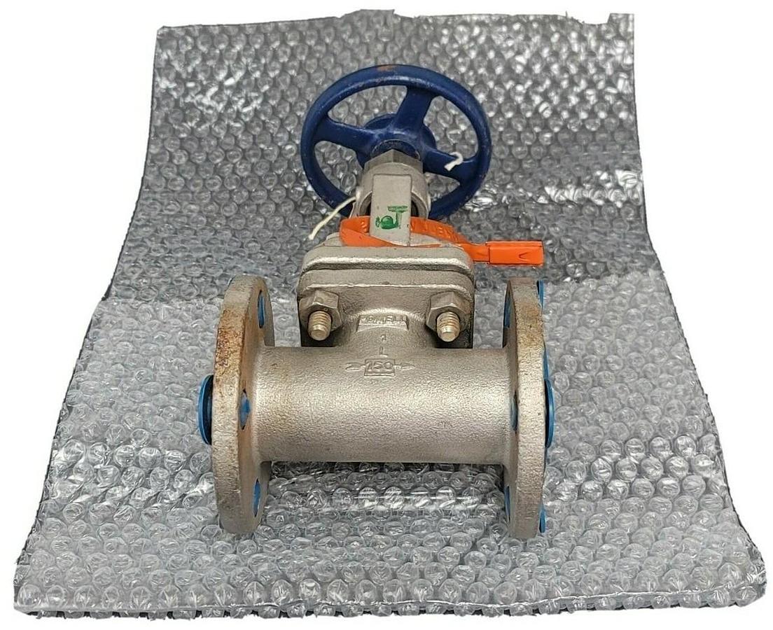 Used NEW POWELL 2475 1'' GLOBE VALVE CF8M W/ HANDLE
