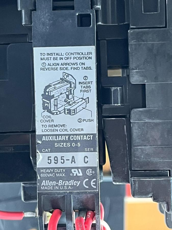 Used Allen-Bradley 2113B-BDBD-21-39CA Size 1 FVNR MCC Bucket