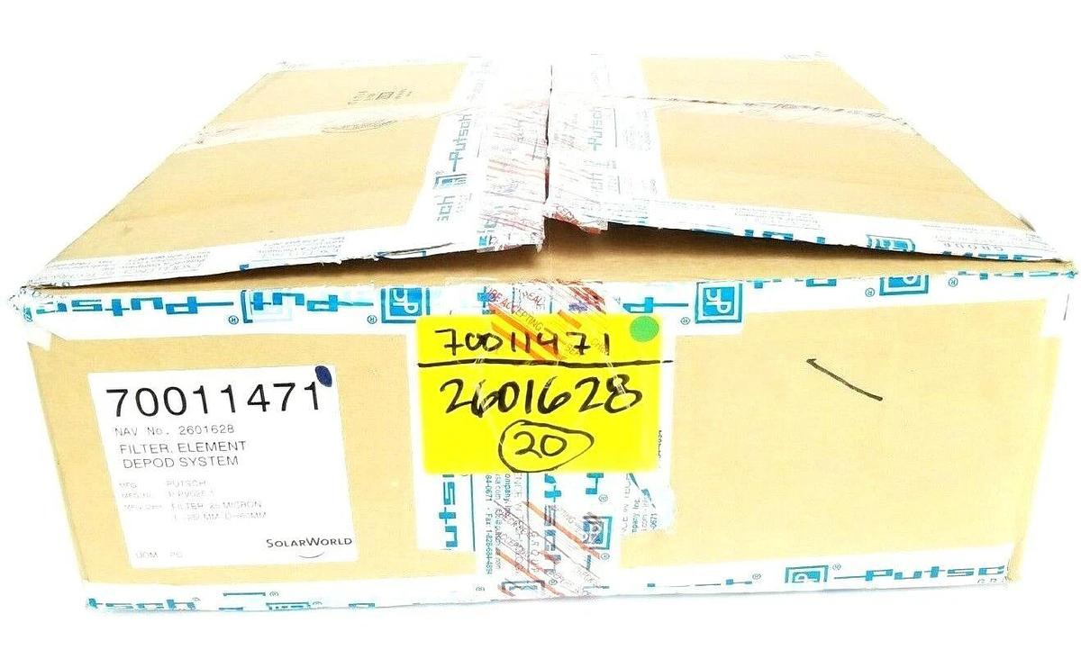 Used BOX OF 20 NEW PUTSCH MFG. 9-PV025-1 FILTER ELEMENTS 25 MICRON 250MM 2601628