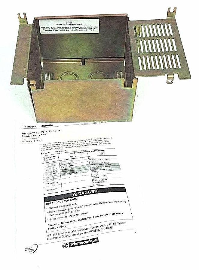 Used NEW ALTIVAR 58 TRX TYPE H CONDUIT TERMINATION KIT VW3A58845