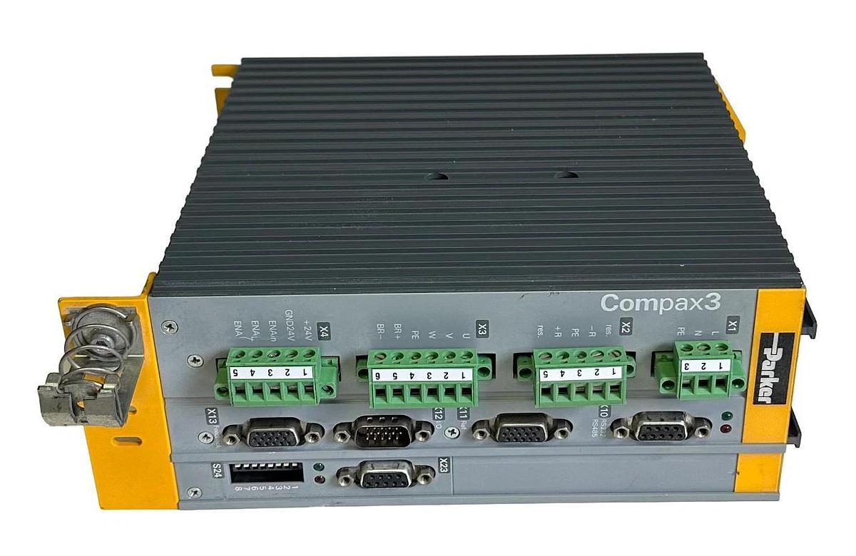 Used PARKER S025V2F10I20T11M00 Compax3 SERVO DRIVE RESOLVER 2.5A 50/60Hz