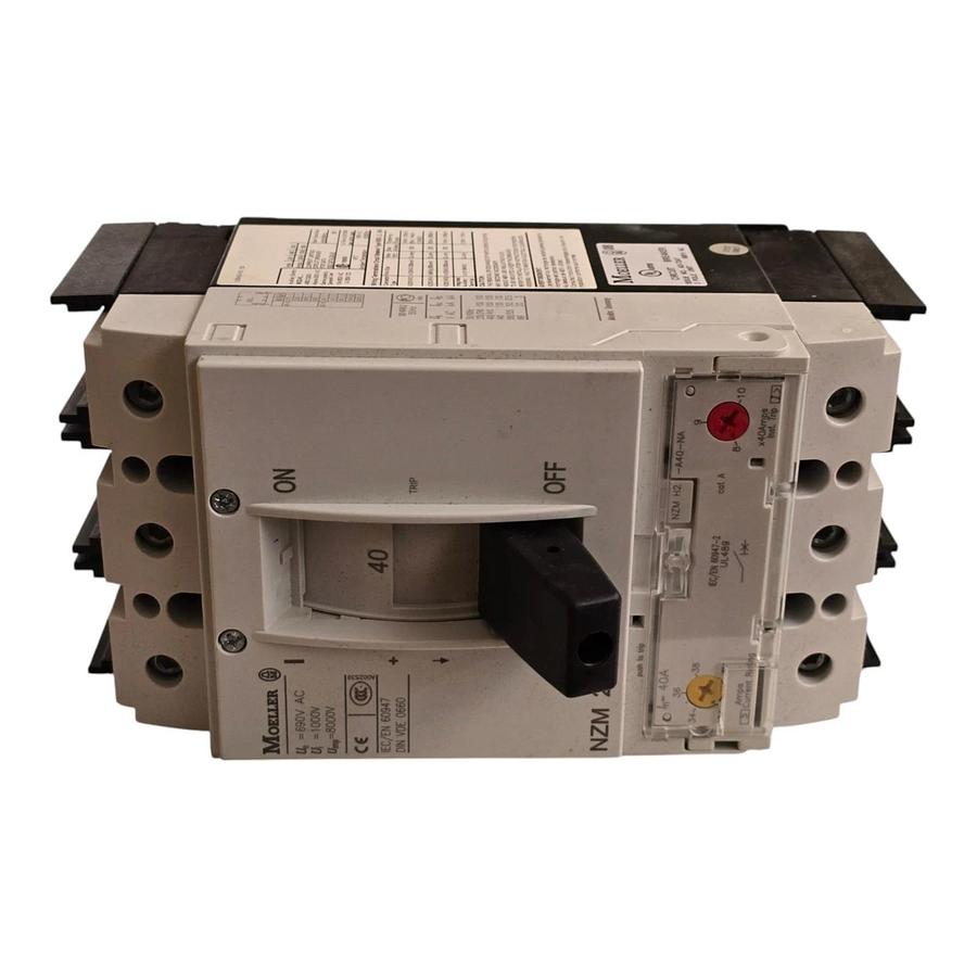 Eaton Moeller NZMH2-A40-BT-NA | 107800 MCCB Circuit Breaker 3P 40A 600V w/Trip