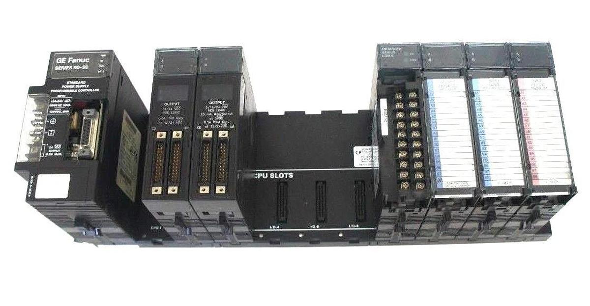 Used GE FANUC IC693CHS391L 10 SLOT RACK W/ IC693PWR321Y IC693MDL753F IC693MDL752E ECT