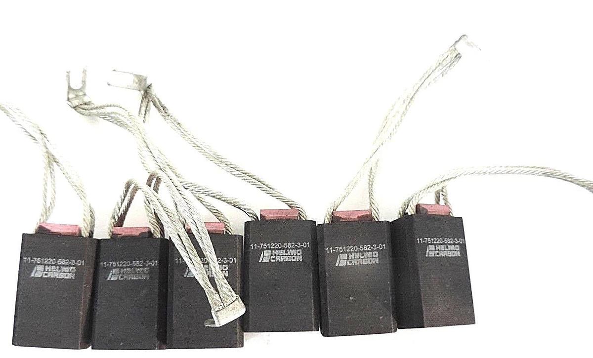BOX OF 6 NEW HELWIG CARBON 11-751220-582-3-01 CARBON BRUSHES 11751220582301