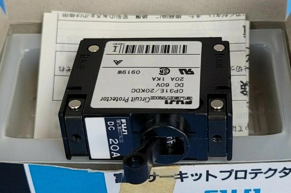 Used NIB FUJI ELECTRIC CP31E/20KDC CIRCUIT PROTECTOR DC 60V 20A 1KA