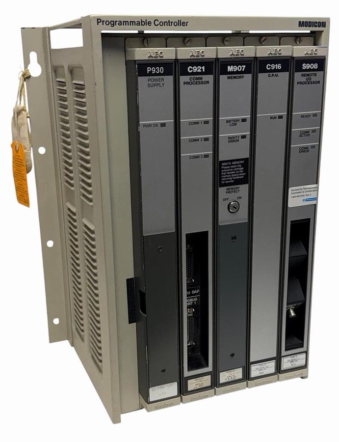 Used MODICON P5-984B-832 Programmable Controller 984 Series 5-Slot PLC Rack P5984B832