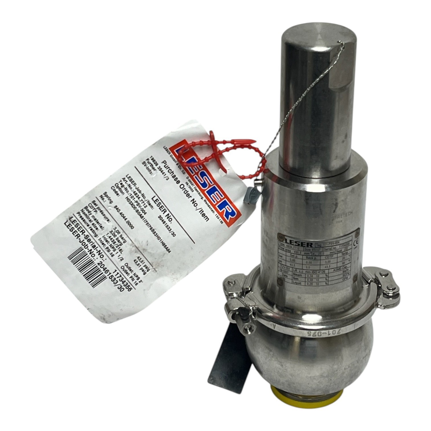 Used Leser Type 483 Clean Service Safety Relief Valve Art-No 4834.7712