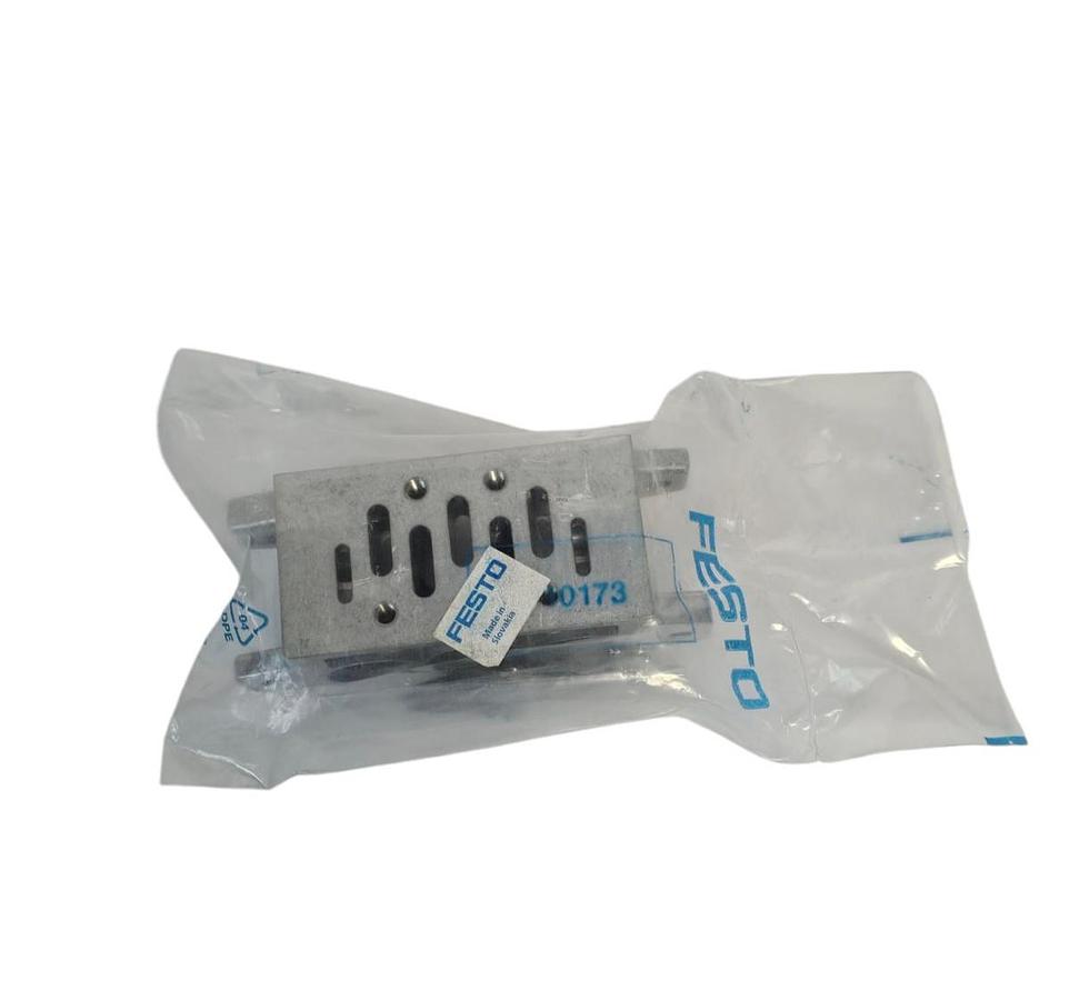 Used NEW FESTO VDMA-24-345-C-1 PNEUMATIC MANIFOLD 1/4 INCH NPT ALUMINUM