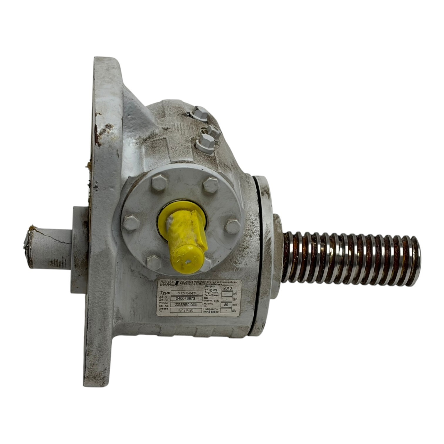 Used Pfaff SHE5.1L-B-F/F SHE Series Worm Gear Screw Jack 80mm 040043873 NEW