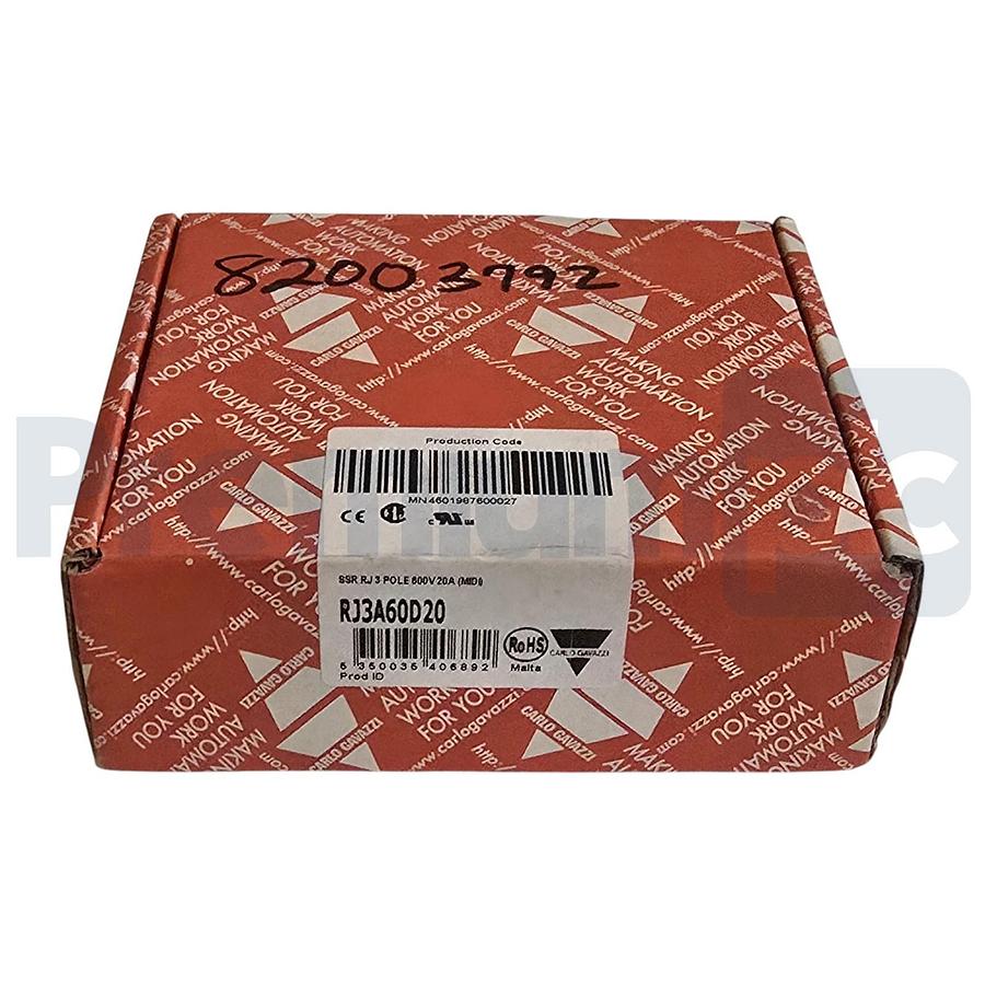 Carlo Gavazzi RJ3A60D20 | RJ3A Solid State Relay 3-Phase 20A 600VAC 5-32VDC NSMP