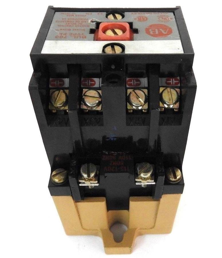 Used ALLEN BRADLEY 700-PK400A1 MASTER CONTROL AC RELAY SER. B 700PK400A1, 115-120V