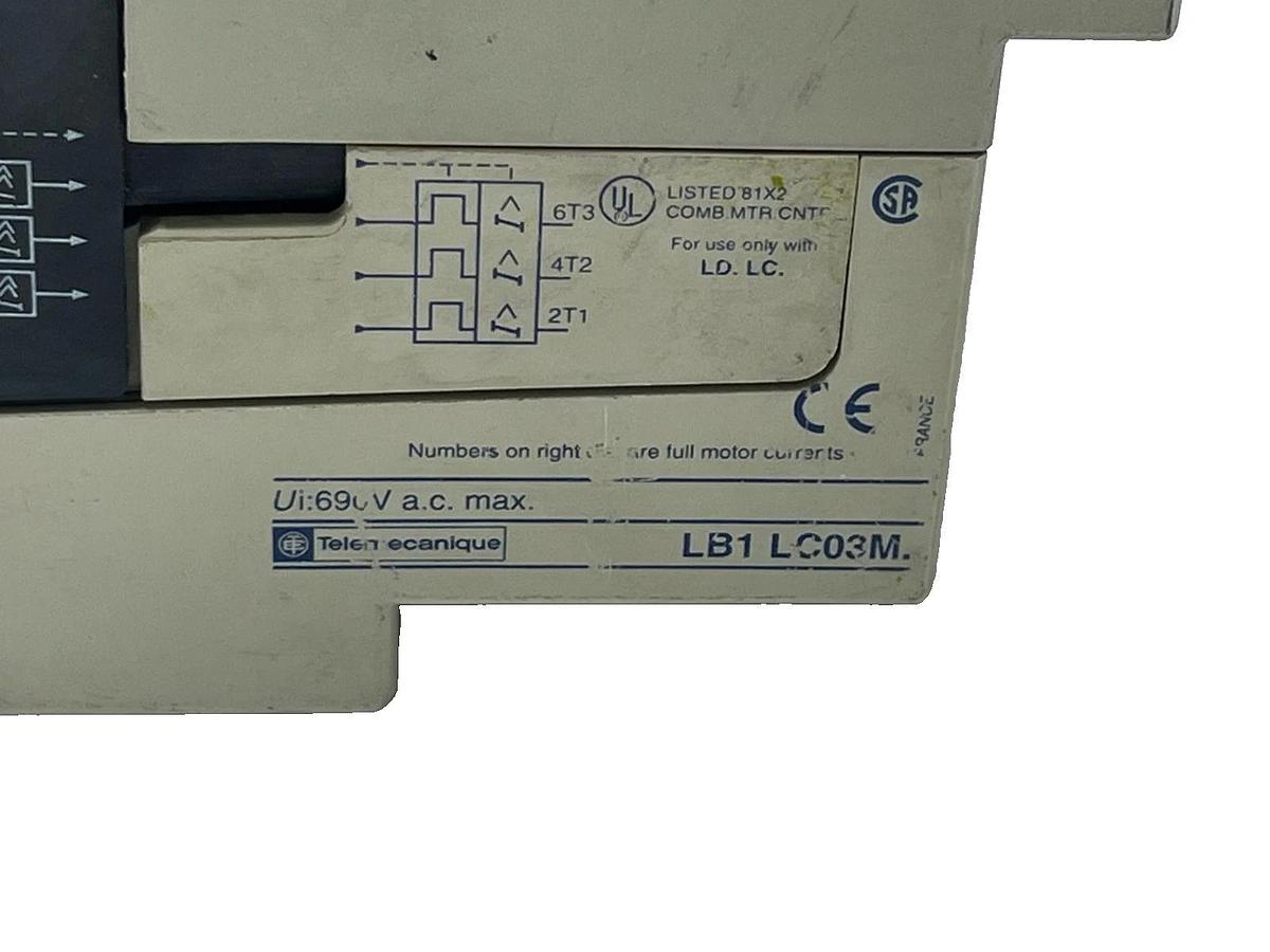 Used Telemecanique LD4-LC130BD Motor Starter | LB1-LC03M22 Overload | 32A 24VDC Coil