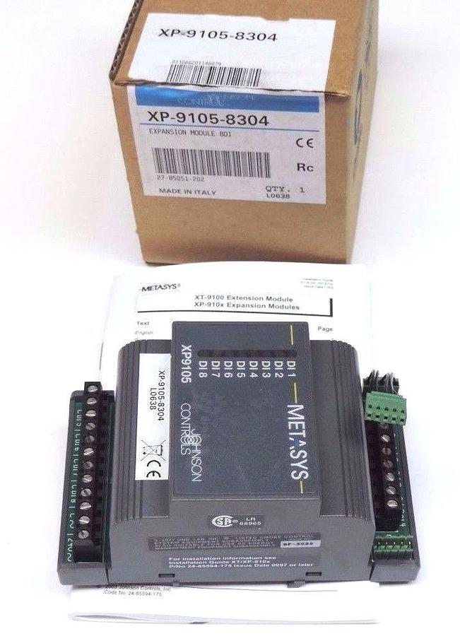 Used NIB JOHNSON CONTROLS XP-9105-8304 EXPANSION MODULE 8DI, XP91058304