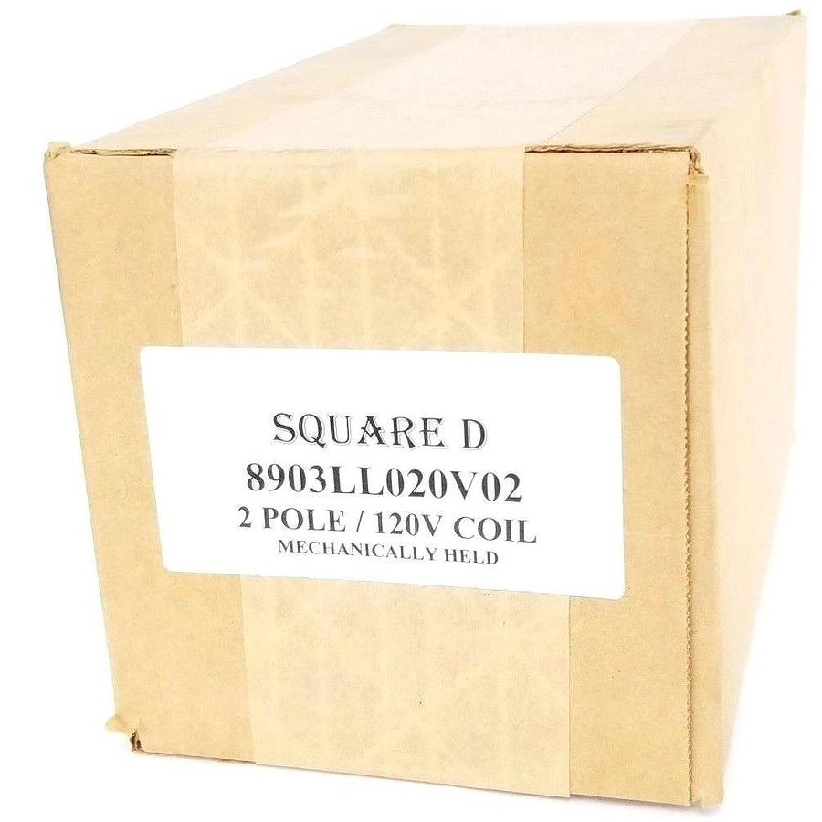 Used FACTORY SEALED SQUARE D 8903LL020V02 CONTACTOR 2-POLE, 120V COIL, 8903LLO20V02