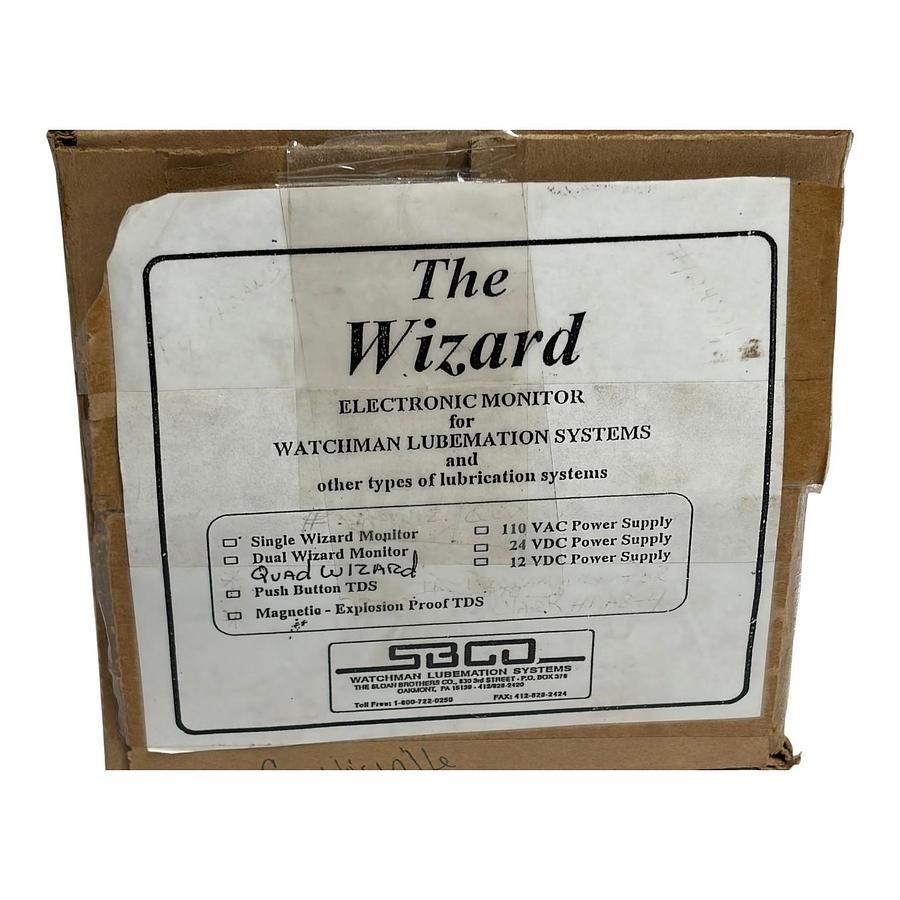 Used Sloan Brothers SB-WIZARD-QC Quad Zone Wizard Lubrication System Monitor New NOS