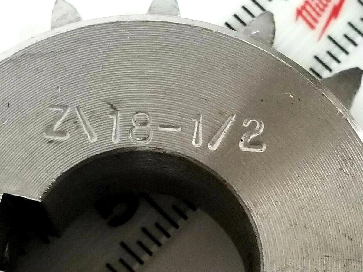 Used LOT OF 2 AVE INDUSTRIES Z18-1/2 SPROCKETS 18-TOOTH 1'' IN. KEYED BORE Z1812