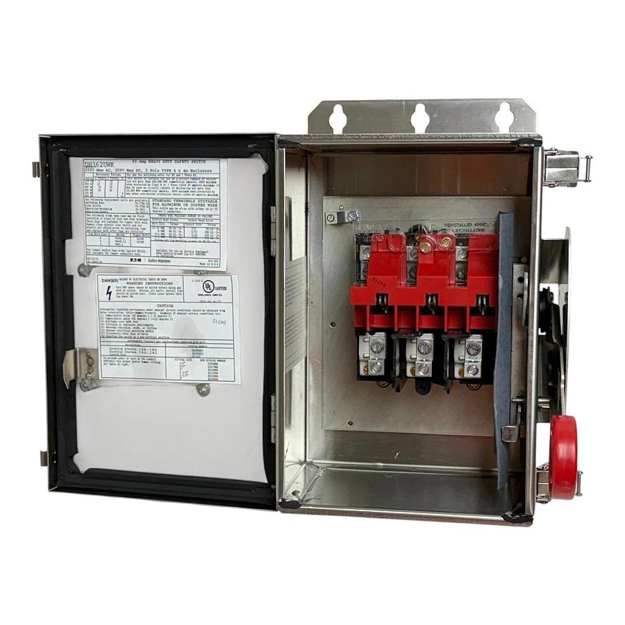Eaton DH362UWK Heavy Duty Safety Switch 60A 3P 600V Non-Fusible NEMA 4X S.S NEW