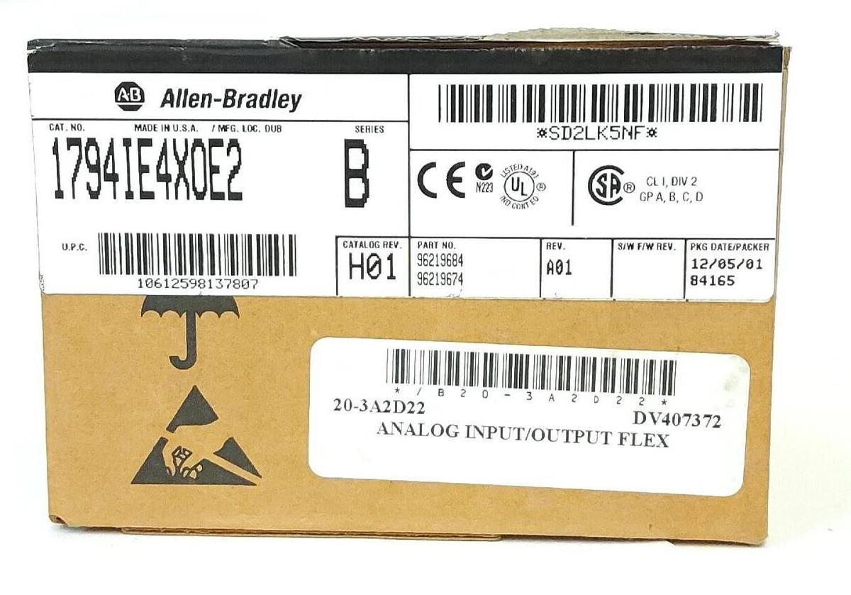 NIB ALLEN BRADLEY 1794-IE4XOE2 SER. B FLEX I/O MODULE CAT REV. H01 REV. A01