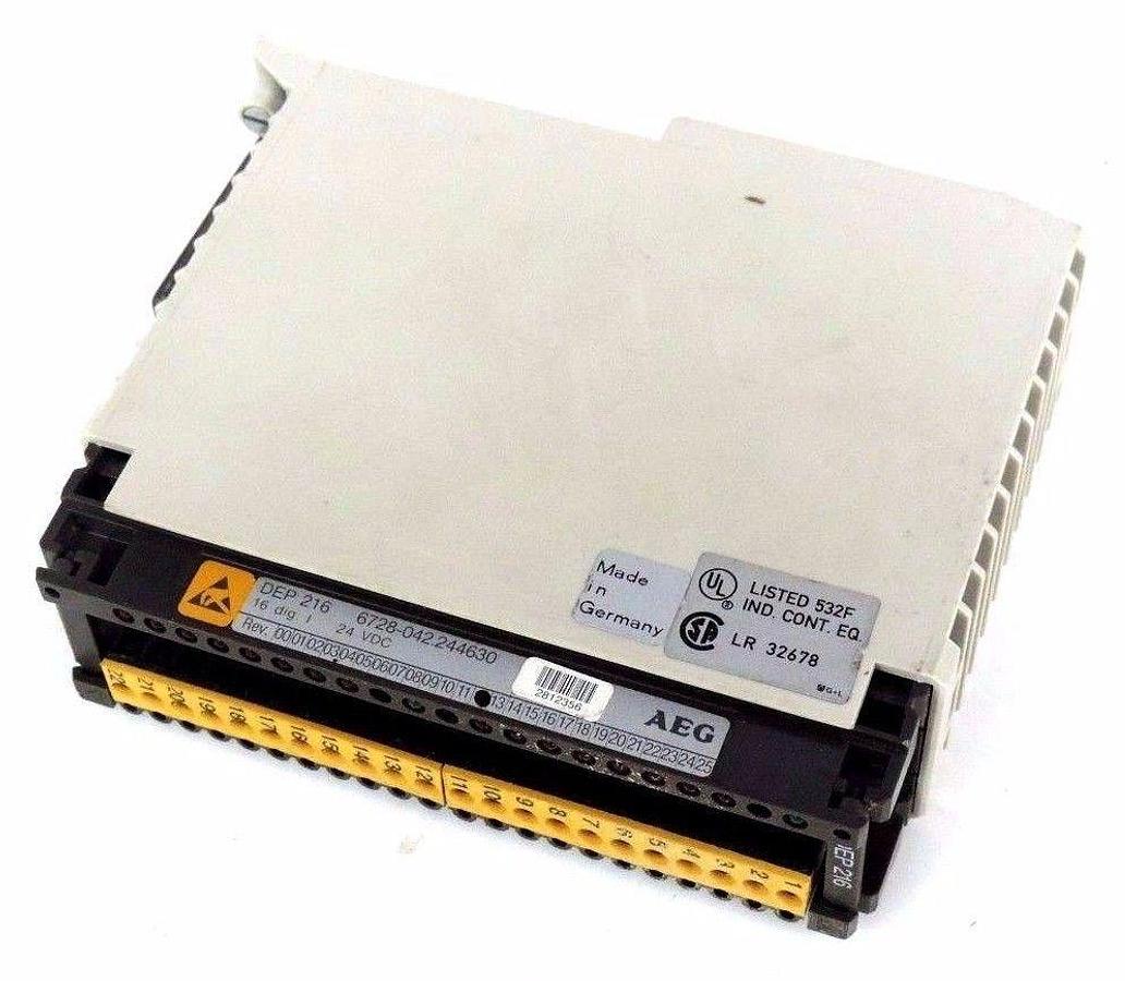 Used GOULD MODICON 6728-042.244630 INPUT MODULE 16POINT 24VDC REV 12 6728042244630