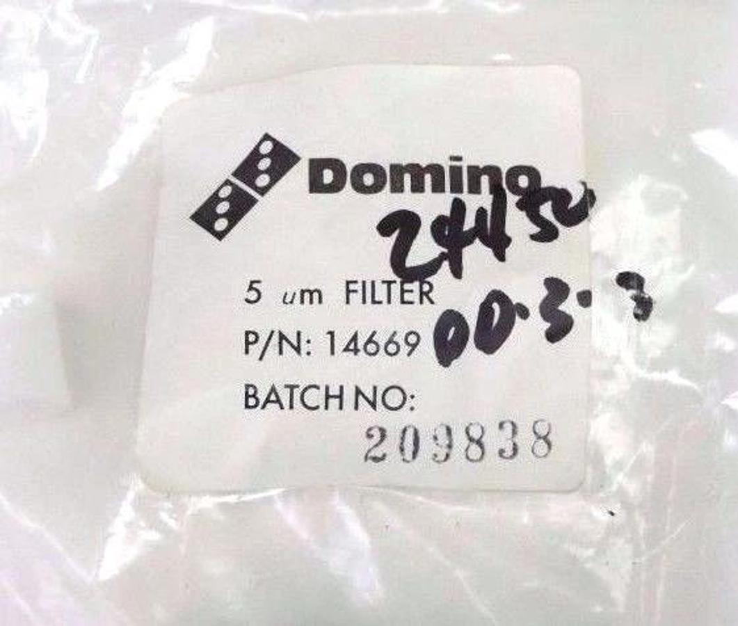 Used LOT OF 2 NEW DOMINO P/N: 14669 FILTERS 5 uM