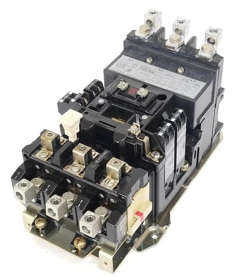 Used ALLEN BRADLEY 509-DOD STARTER SER A, SIZE 3, 90AMP, 600VAC, 509DOD W/ CD236 COIL